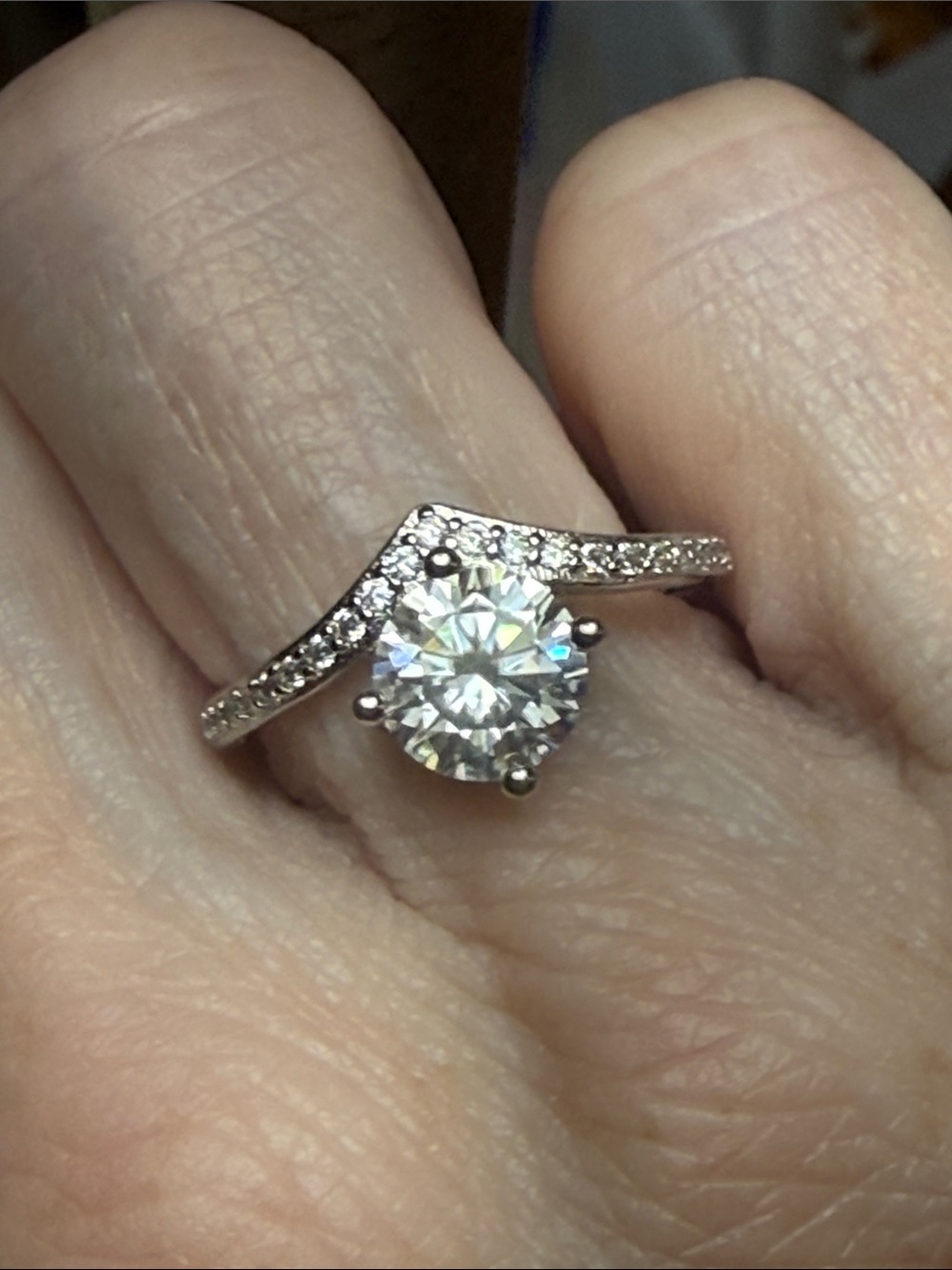 2 CT GRA CERTIFIED MOISSANITE DIAMOND 925 Sterling Silver ring NEW